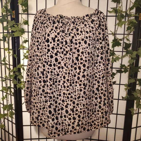 Sanctuary Leopard Print Sleeve Blouse Size XL - Picture 1 of 5